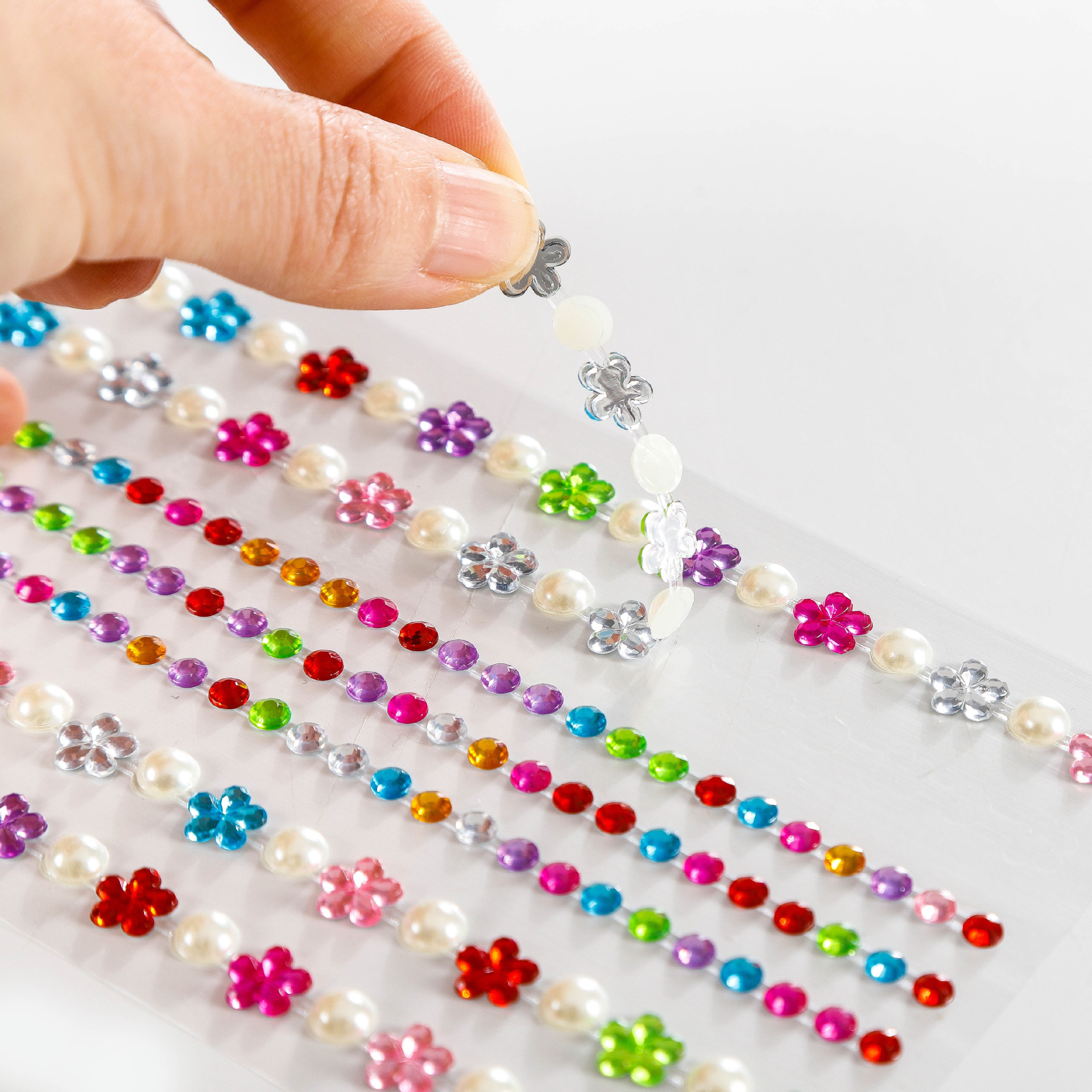 Shiny Diamond Gem Crystal Stickers for Kidsren and Girls Heart Masonry Stereo 3D Makeup Decoration Stickers