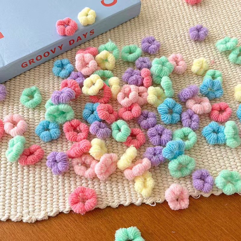 [Cross-Border Hot Sale] Colorful Small Rubber Band Girls Candy Color Hair Rope Seamless Kidsren's Hair Rope Hair Tie Wholesale