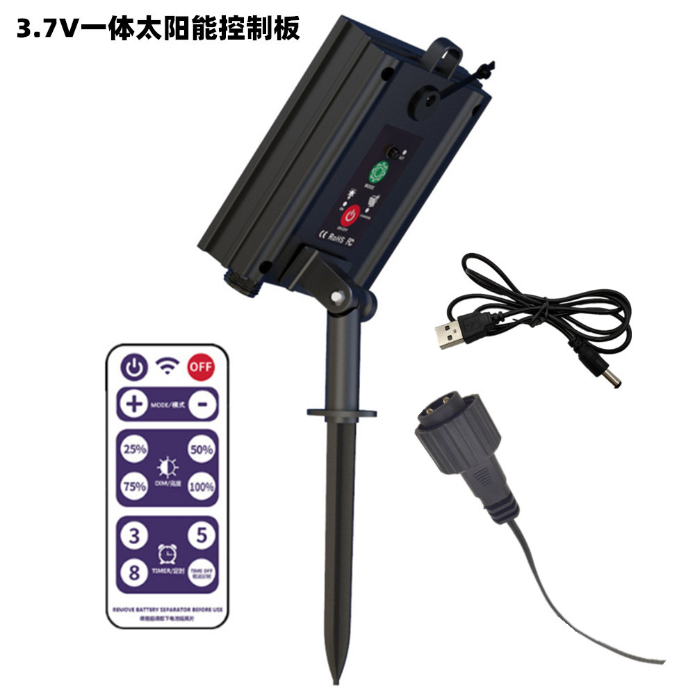 Контрольный блок для солнечной гирлянды с ДК зарядкой, 3.7В повышающий выход 24В