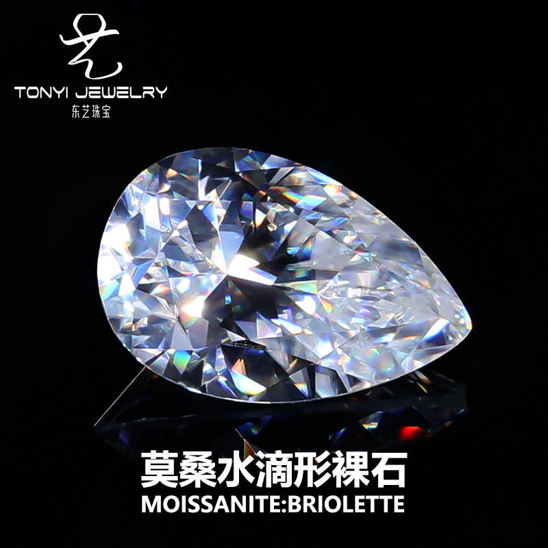 Моиссанит необработанный камень каплевидной формы DEF цвет VVS чистота источник Вужоу производитель прямая поставка оптовая продажа
