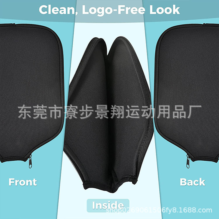 Cross-Border Spot Diving Material Pickleball Racket Cover Beach Racket Cover Table Tennis Racket Cover Bag Zipper Pickleball Racket Bag