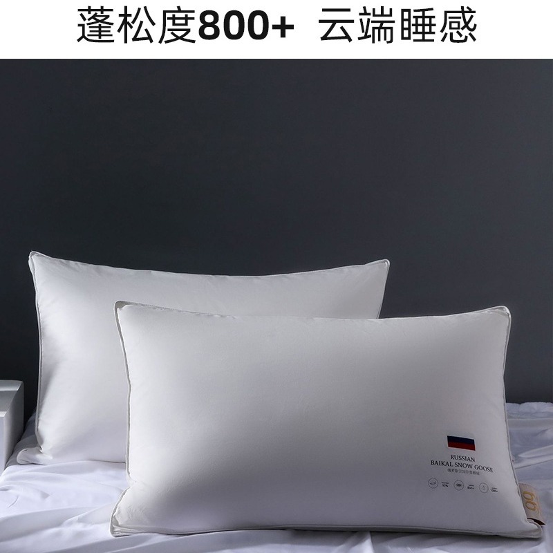 High-End Russian Five-Star Hotel Goose down Pillow down Pillow Core Antibacterial Cloud Sleeping Feeling 95% White Goose down Pillow