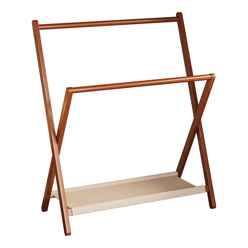 Folding Clothes Rack, Floor-Standing, Bedside Clothes Storage Rack, Home Bedroom Simple Storage Rack, Coat Rack