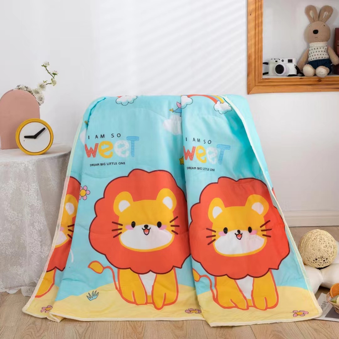 Summer Children's Quilt, Children's Summer Cooling Quilt, Baby Small Quilt, Kindergarten Nap Air Conditioning Quilt, Machine Washable and Cooling Sensation