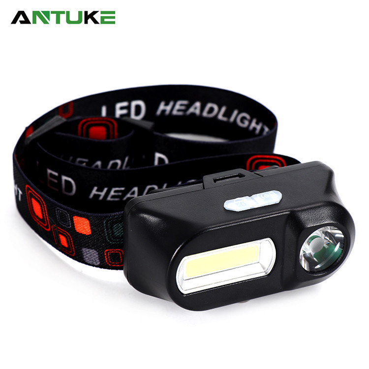 Multi-function USB interface charging headlight COB outdoor emergency headlight 18650 battery fishing light