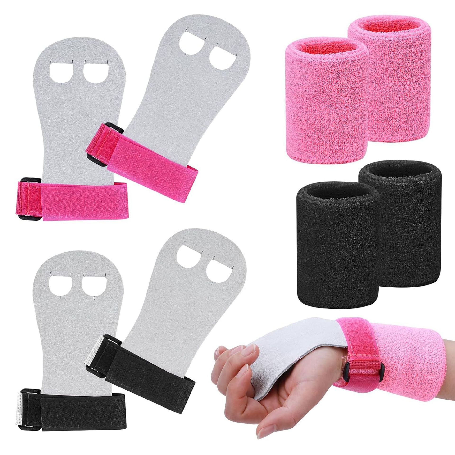 Children's horizontal bar weightlifting barbell dumbbell cowhide non-slip palm protection pull-up palm hard pull grip with gloves