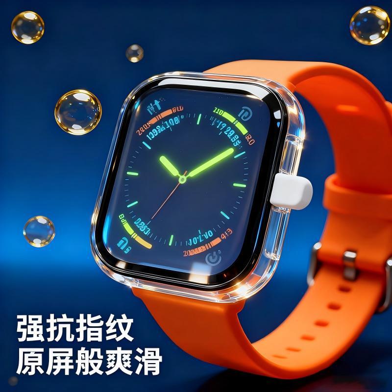 Защитная пленка для Apple Watch S10 41mm, черная, HD, высокая прозрачность, защита от падений и царапин