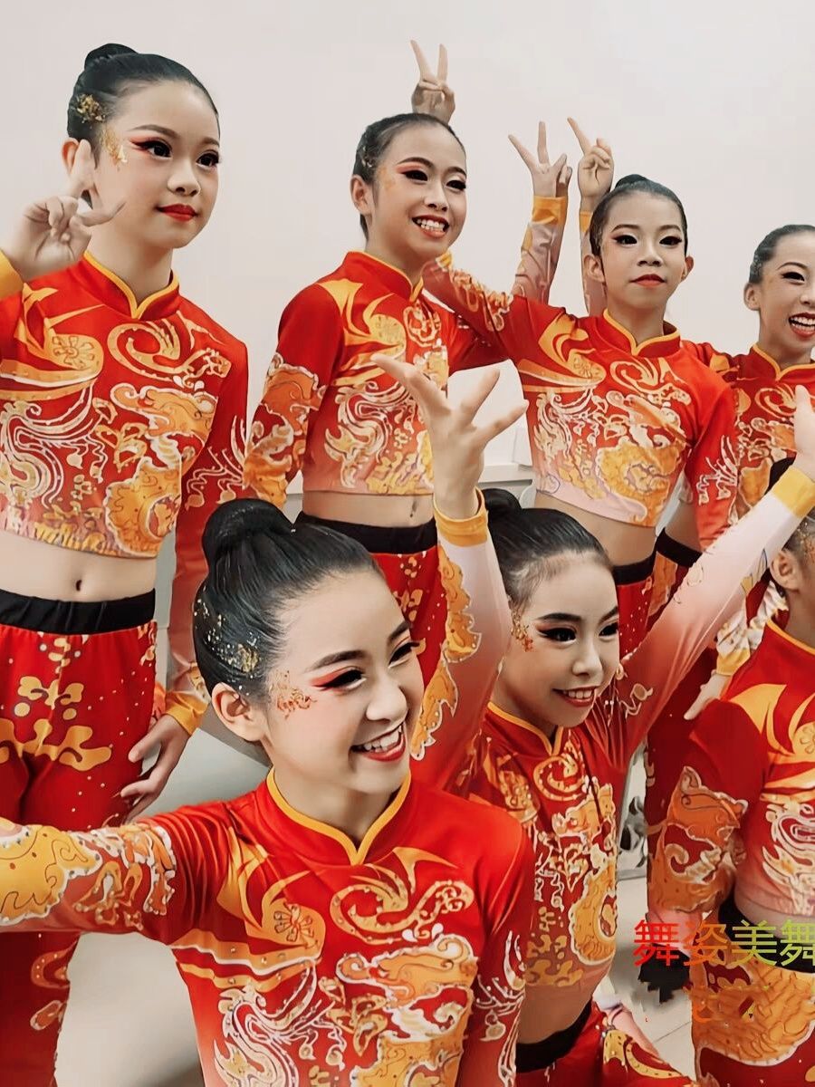 Aerobics Cheerleading Clothing Student Gymnastics Games Cheerleading Clothing Competition Group Chinese Style
