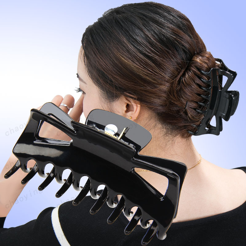 New diy cream glue poop hair clip accessories black mini geometric small grab clip seamless bangs clip