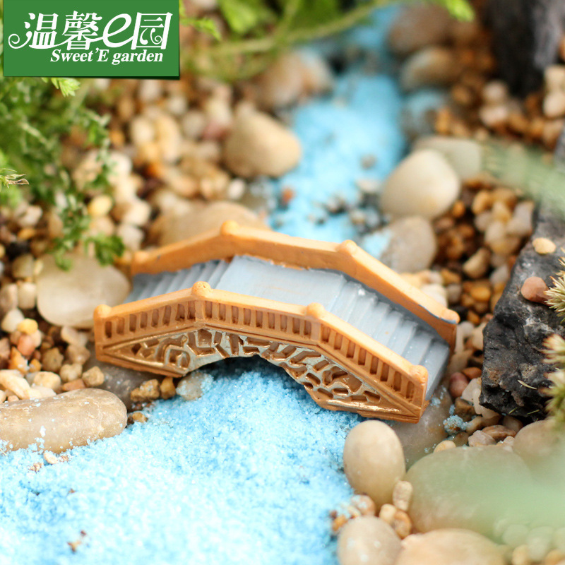 Мост в дворцовом стиле, маленький мост с текущей водой, имитация каменного арочного моста, товары Zakka, микроландшафтные резиновые украшения
