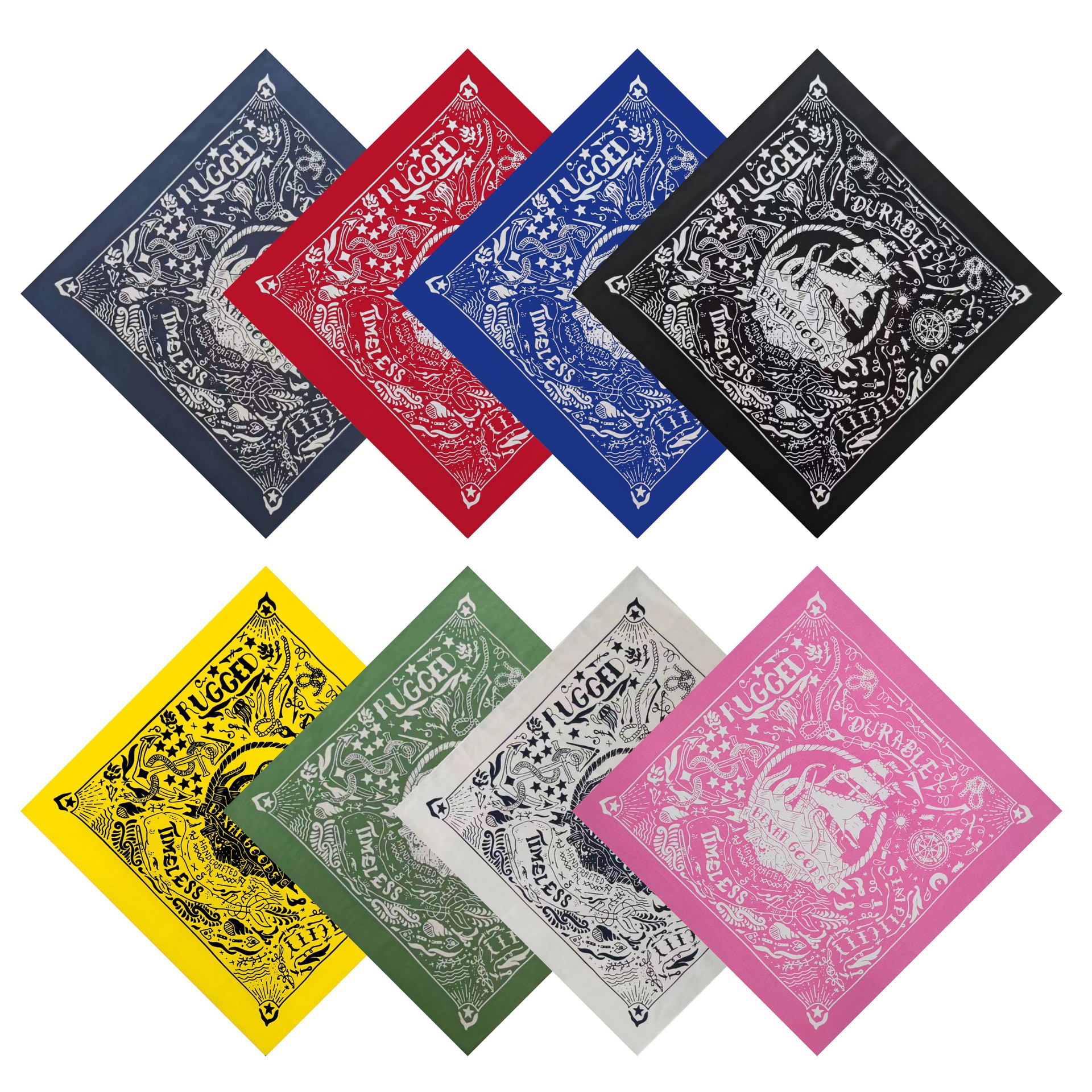 Котоновый квадратный шарф 55 см * 55 см для уличного хип-хопа