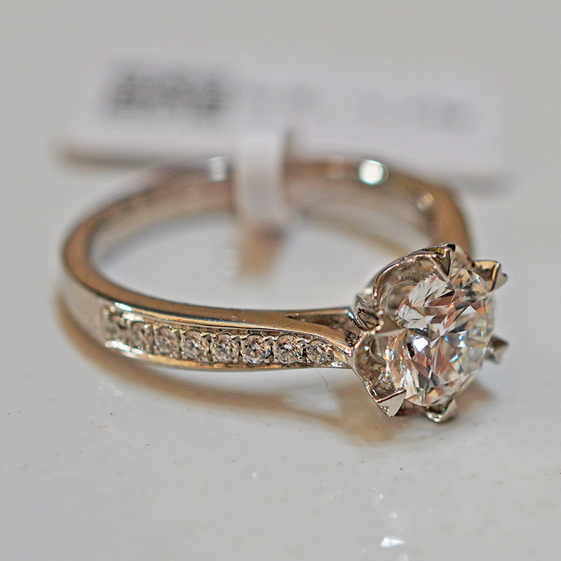 Pt950 Platinum Cultivated Diamond Ring for Women Niche Heart-Shaped Starry Wedding Proposal