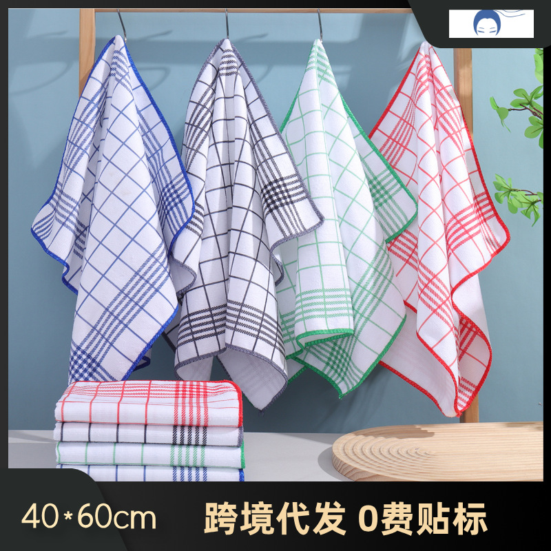 Кросс-бордерный дропшиппинг, европейское красно-синее клетчатое полотенце, стиль инстаграм, хлопковая подстилка, кухонные полотенца