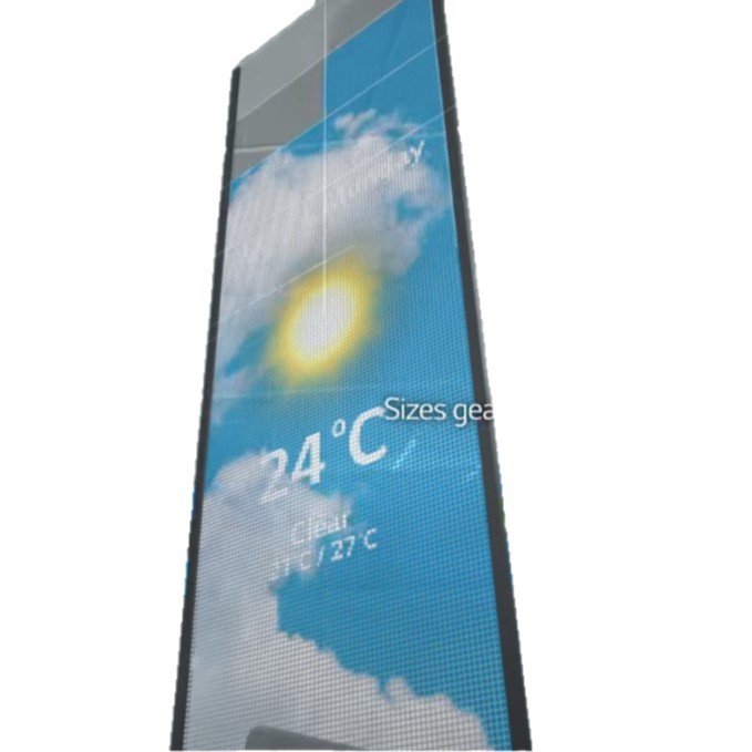 95% Transparent Mesh Led Film Invisible Pcb Led Facade Building Mesh Technology Transparent