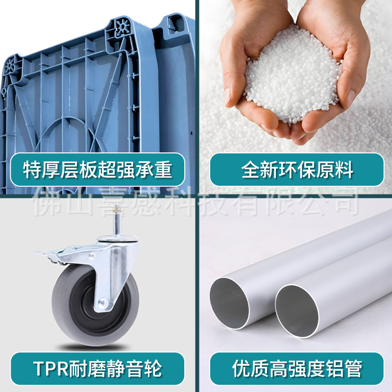 Three-Layer Thickened Dining Cart, Bowl Collection Cart, Dining Cart, Small Trolley, Mobile Commercial Hotel Table Removal Hand-Pushed Dining Cart