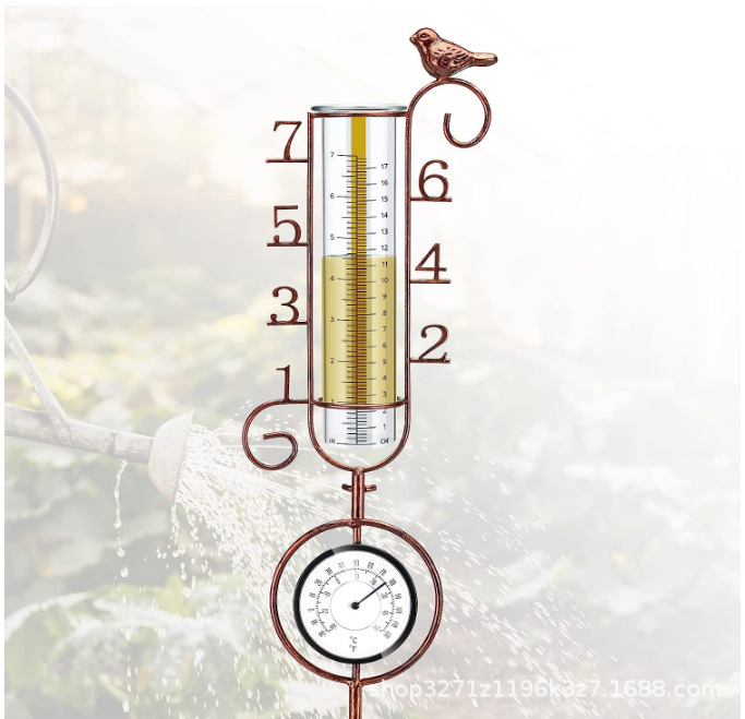 Дождемер большой размер (около 81.3см) уличный медный дождемер (около 17.8см) ёмкость дождемера