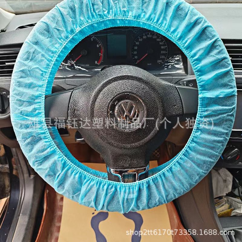 Production and Wholesale Disposable Car Steering Wheel Cover Pe Disposable Steering Wheel Cover Pvc Non-Woven Steering Wheel Cover