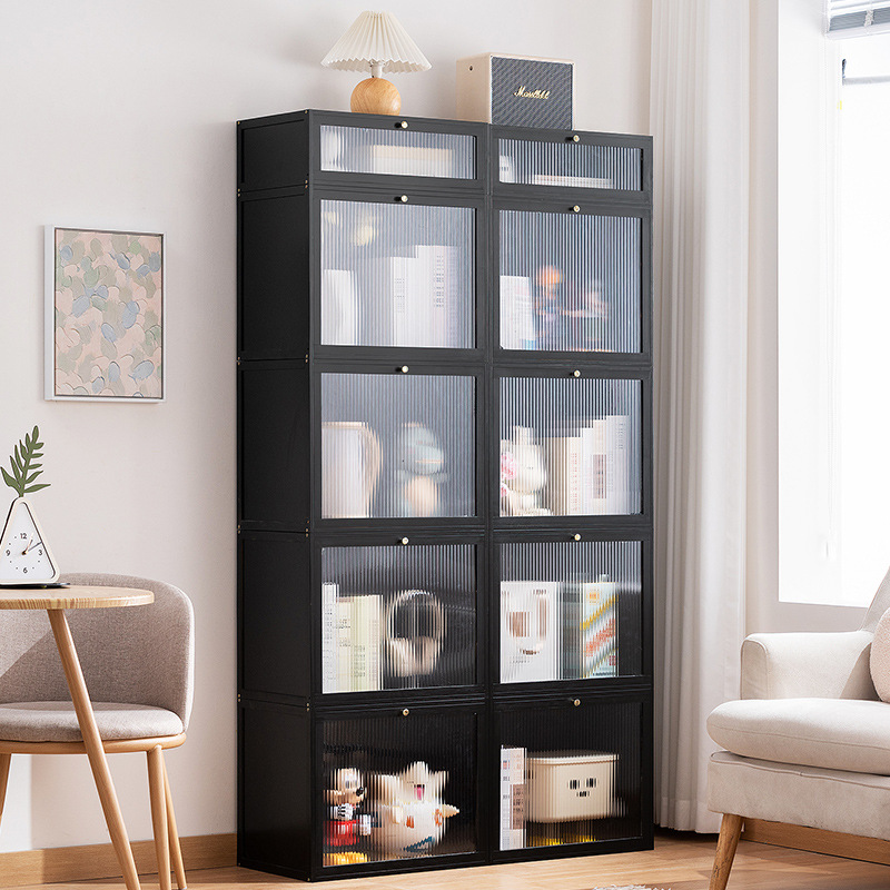Multi-Layer Floor-Standing Storage Rack Stacking Storage Box Combination Storage Cabinet Living Room Storage Cabinet Bedroom Storage Storage Rack