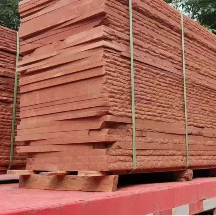 Factory Direct Sales of High-Quality Red Sandstone, Used for Wall and Floor Installation, Dry Hanging Stone