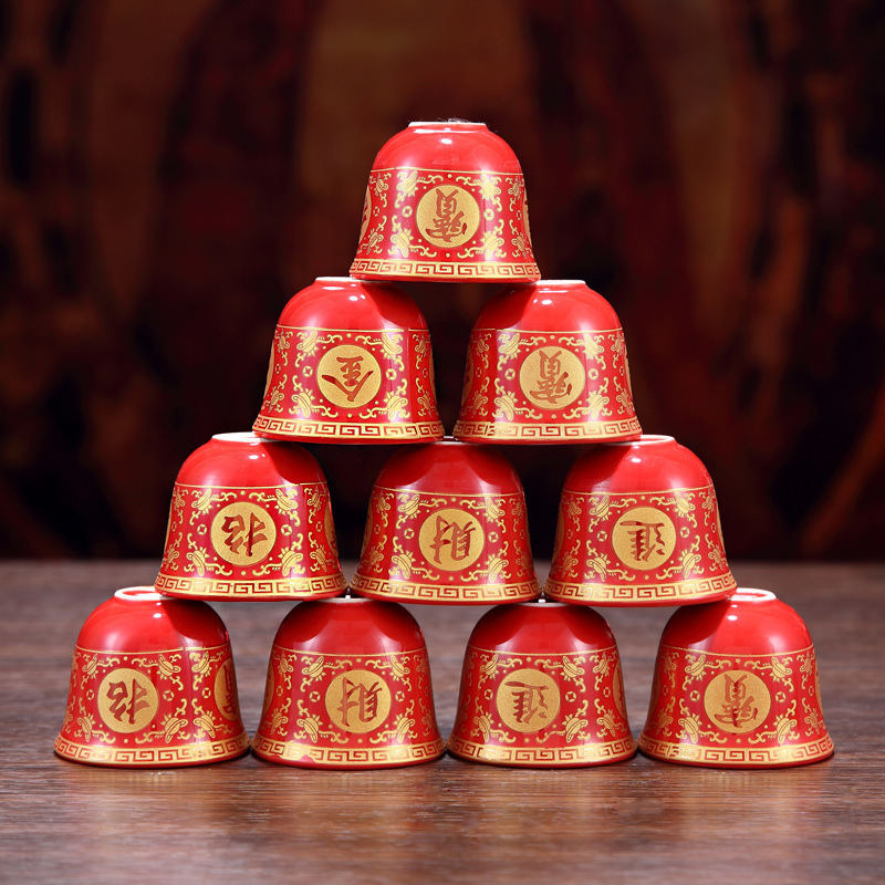 Pre-Buddha Water Cup Ceramic Wine Cup Guan Gong God of Wealth for Worshippers Cup for Home Buddha for Wealth Ornaments