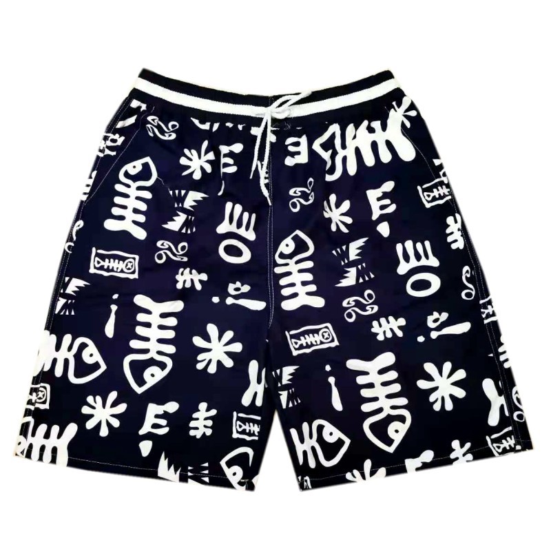 313#02 Popular Superior Men's Summer New Seaside Twill Peach Fur Beach Pants Men's Shorts Trendy Casual Pants