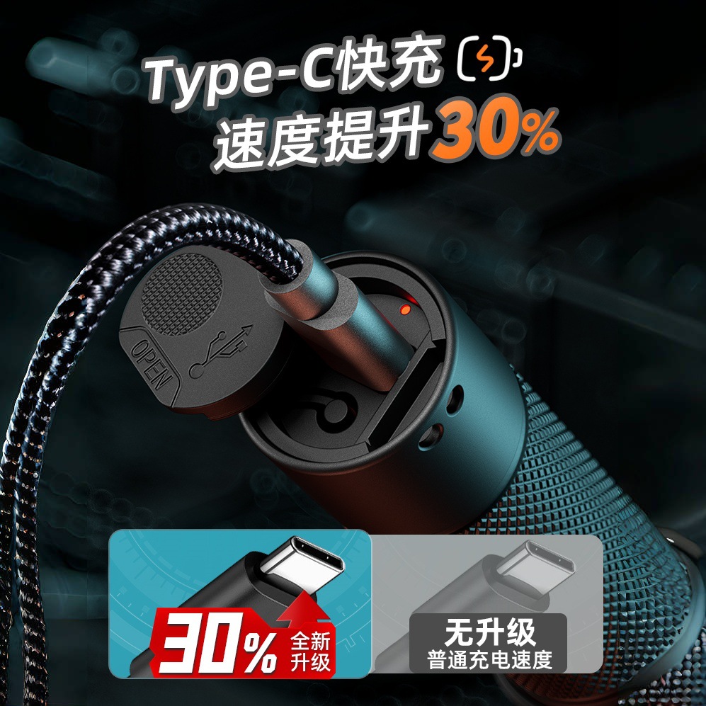 Flashlight Strong Light Charging Ultra-Bright Long-Range Portable Spotlight Zoom Climbing Outdoor Small Mini Emergency Light