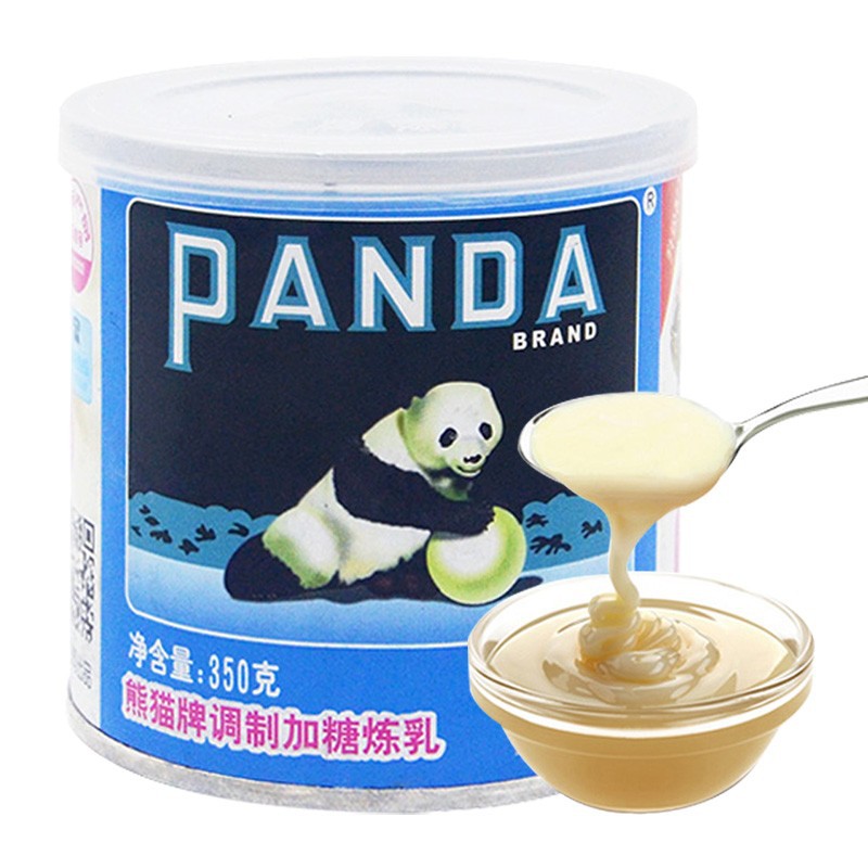 Panda Condensed Milk 185g with Sugar Condensed Milk Original Egg Tart Baking Ingredients Breakfast Bread Seasoning Coffee Milk Tea Companion