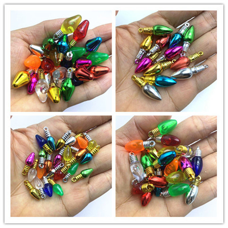 Color electroplated Ming stupid plastic will not shine mini light bulbs Christmas festive holiday decoration accessories small lamp beads