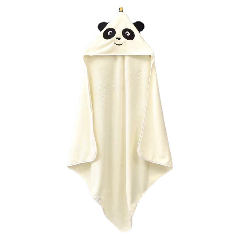Coral Fleece Children's Bath Towel Bath Wrapping Towel Newborn Wrapping Towel Bag Thickened Cartoon Absorbent Cloak Holding quilt Cross Border