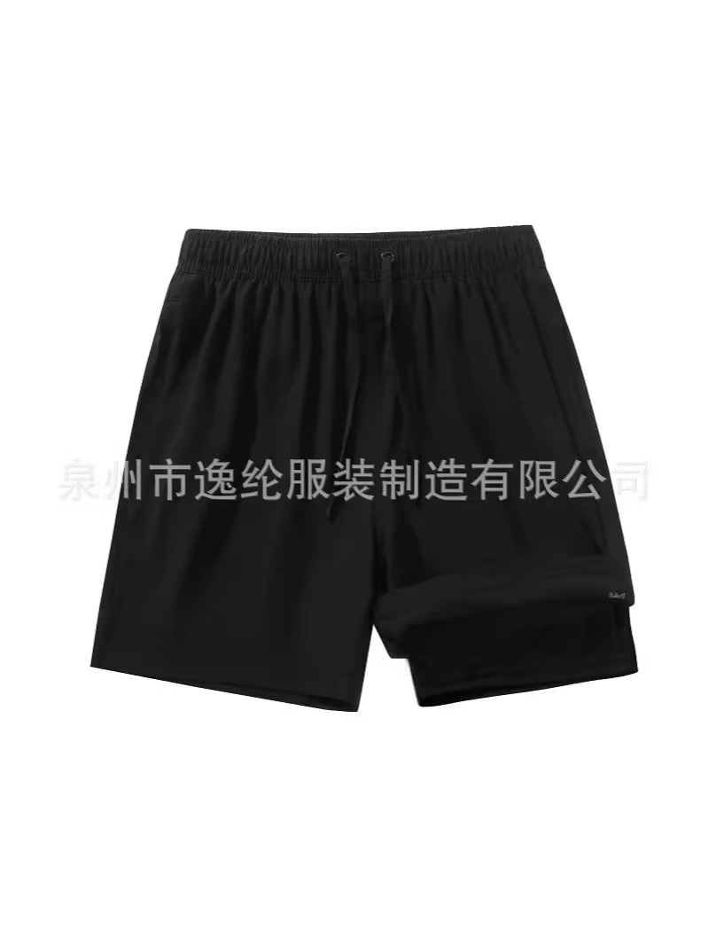 24 new beach pants men's double-layer swimming trunks anti-embarrassment beach pants men's casual sports shorts factory outlet