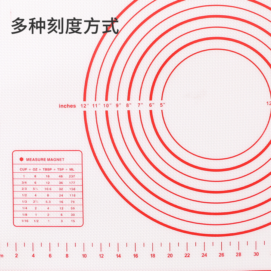 Food-Grade Large Rolling Board Silicone Mat, High-Temperature Resistant Baking Mat for Macarons, Bread, Pizza, Fiber Baking Mat
