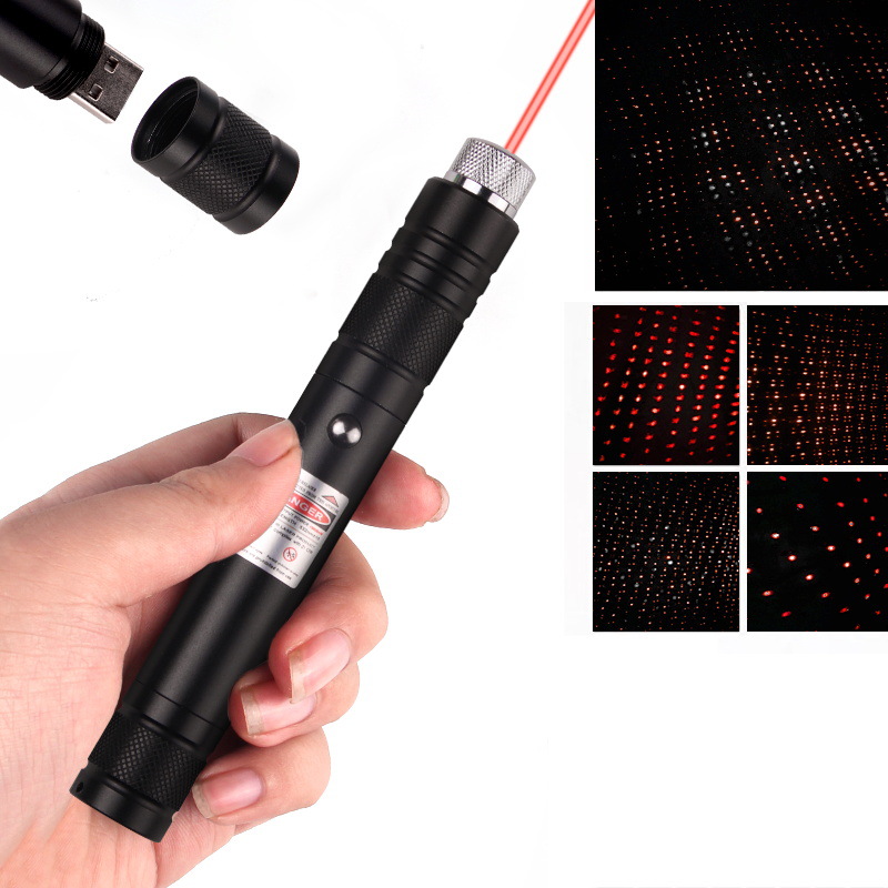 710 Green Light Starry Sky Laser Flashlight USB Rechargeable Laser Pointer Sales Demonstration Pen Sand Table Pointer