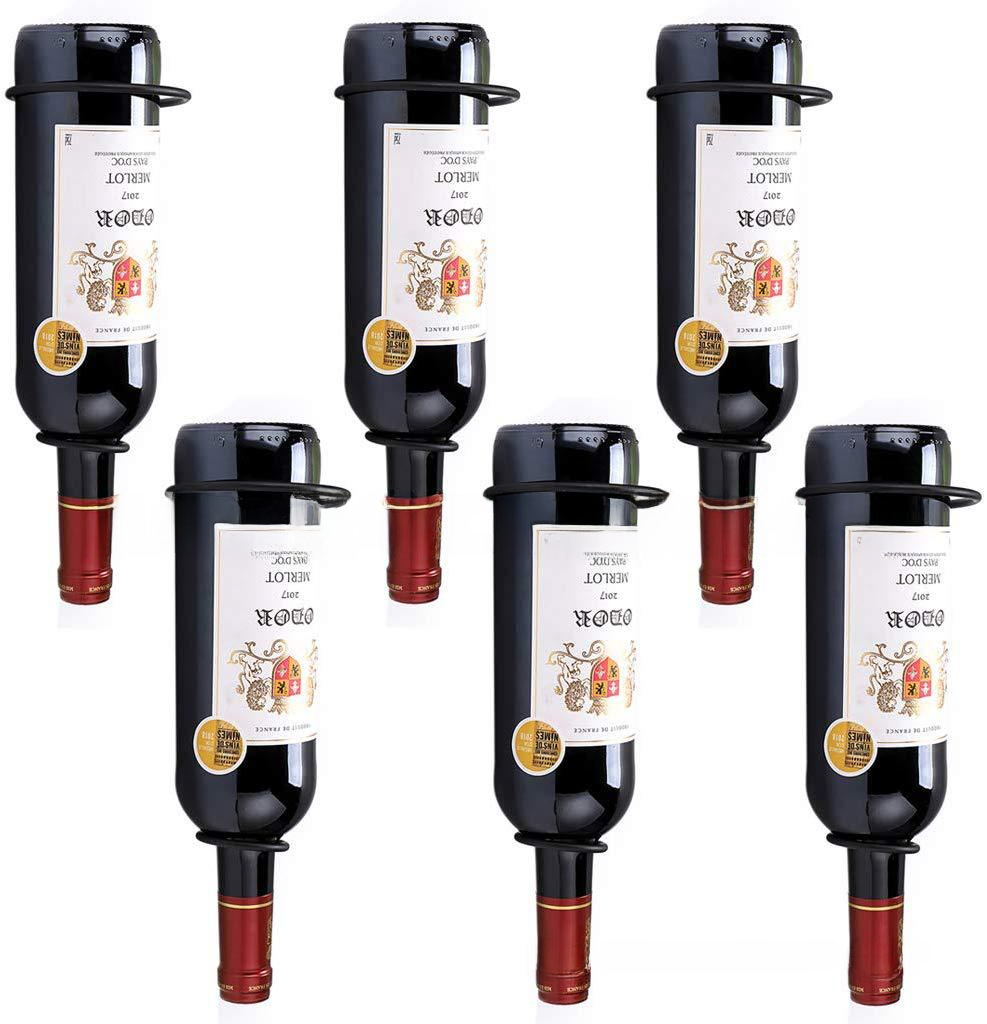 Simple Single Bottle Wall-Mounted Wine Rack Red Wine Bottle Display Rack Metal Hanging Wine Rack