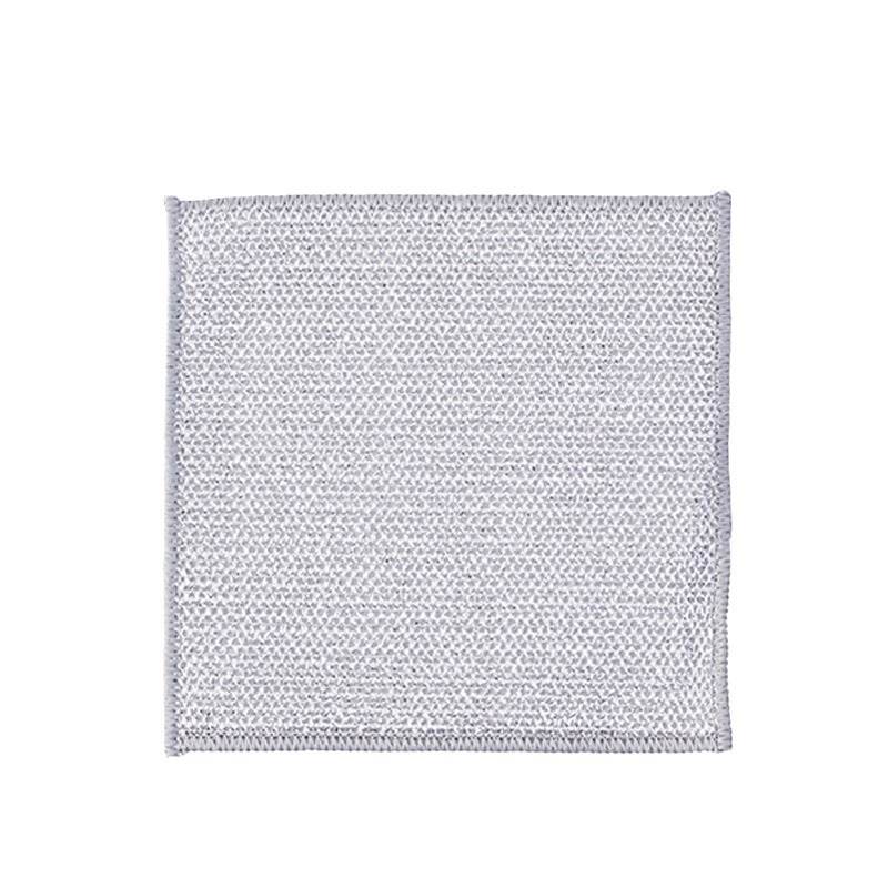 Silver Wire Single and Double Layer Mesh Rags for the Kitchen, Brushing Dishes and Dirt, No Scratches, No Lint, No Pilling, Durable