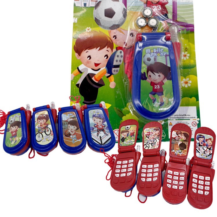 Children's simulation flip phone music early education puzzle enlightenment baby lighting toys boys and girls gift wholesale
