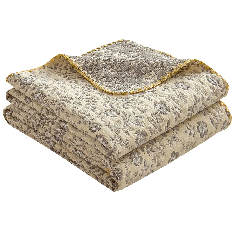 Cotton Three-layer Gauze Towel Quilt Pure Cotton Blanket Office Lunch Break Blanket Thin Quilt Sofa Cover Blanket Shawl Blanket
