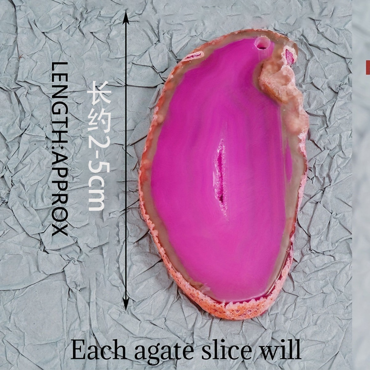 Explosive cross-border landscape film natural stone agate pendant sweater chain pendant diy accessories color wind chimes