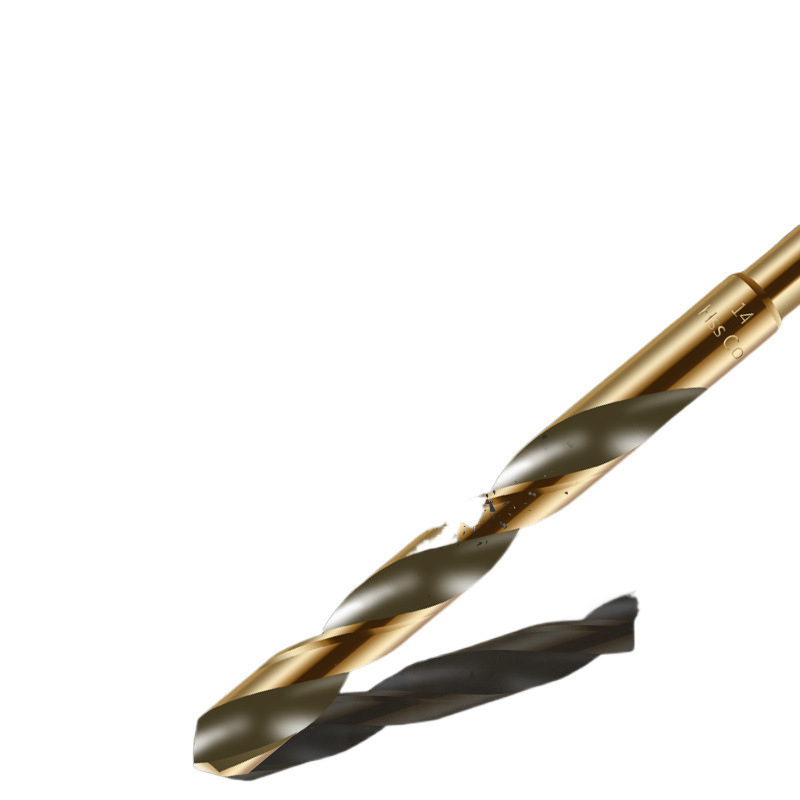 Twist Drill Bit Stainless Steel Cobalt-Containing Hand Electric Drill for Drilling Steel Super-Hard Tungsten Steel Alloy Straight Handle Rotor Large Leidezhu