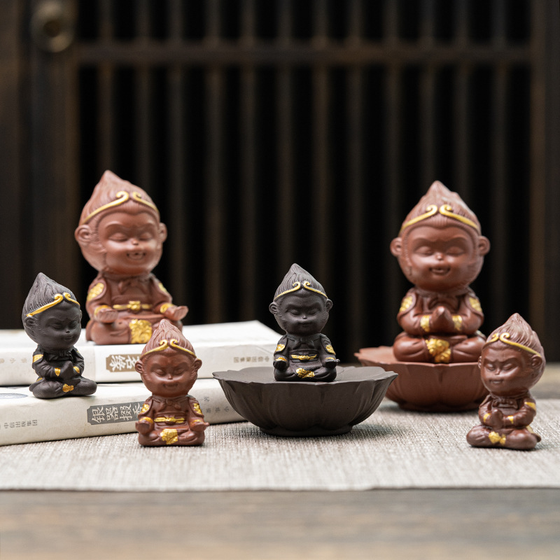 Большая фигурка обезьяны для аквариума, декорации для чайного питомца