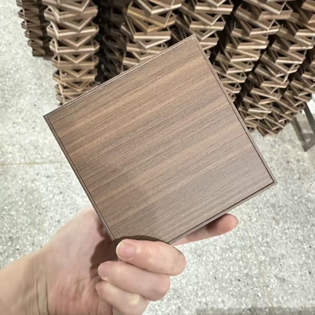 Direct Selling Walnut Jewelry Box Drawer Accessories Density Board Jewelry Display Tray Drawer Built-In Storage Tray