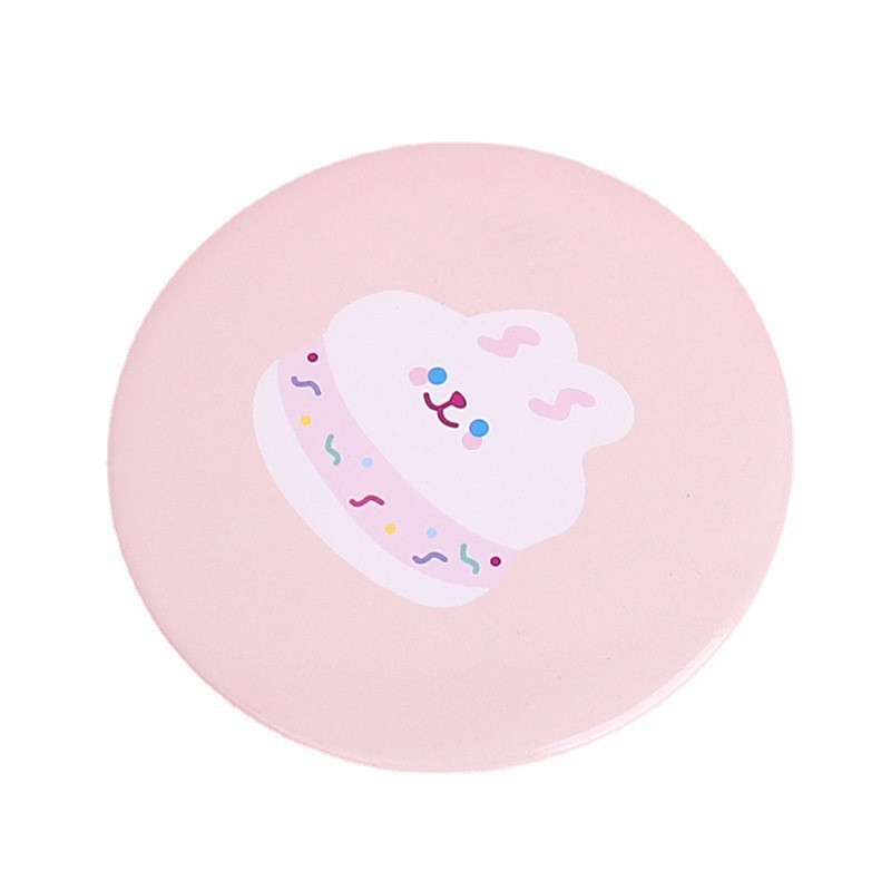 Korean Creative Mini Makeup Mirror Portable Makeup Mirror Portable Small Round Mirror Cute Student Girl Heart Makeup Mirror