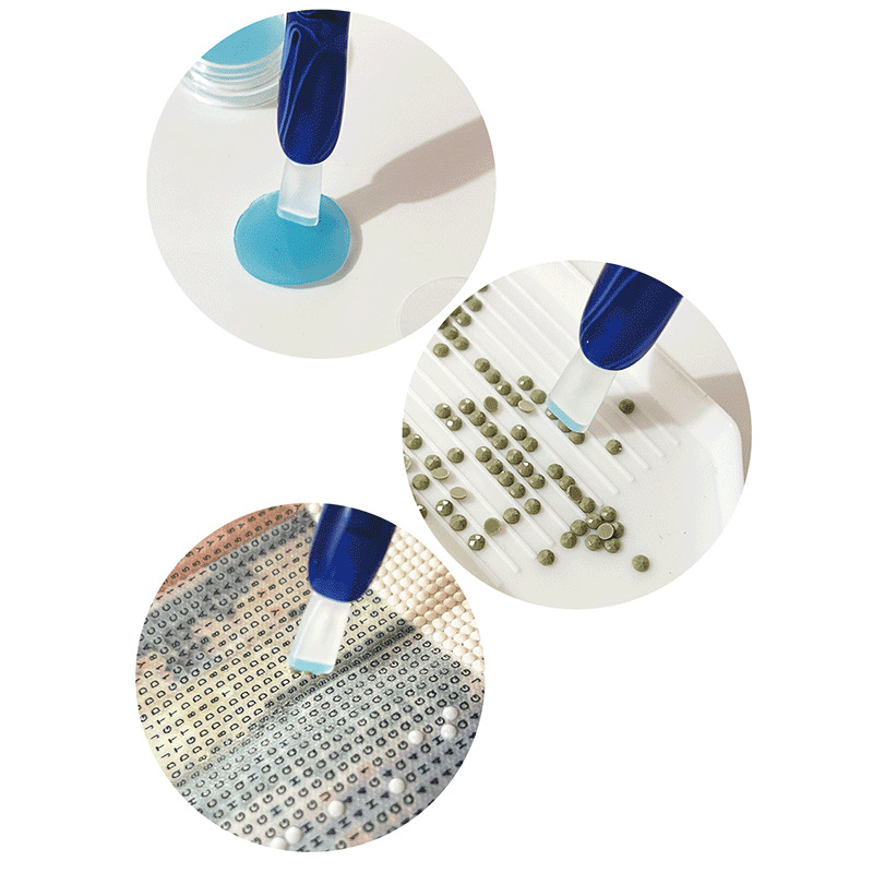 Diamond Painting Clay Tool Kit Accessories Dotting Pen Red Square Plate Round Plate Tweezers Factory Direct Sale Wholesale Handmade