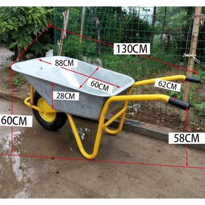 Unicycle Agricultural Handcart Single-Wheel Chicken Cart Handmade Bucket Cart Transport Cart Garbage Feed Sand and Soil Pushcart