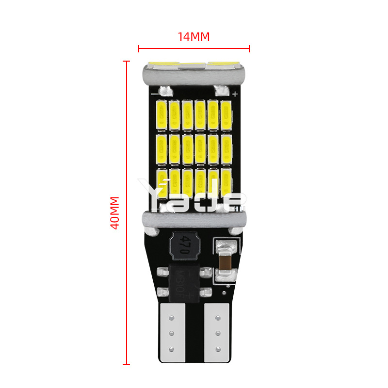 Yade Car Led Reversing Light T15 4014 45Smd Decoding High-Bright Tail Light Turn Signal Motorcycle Small Light
