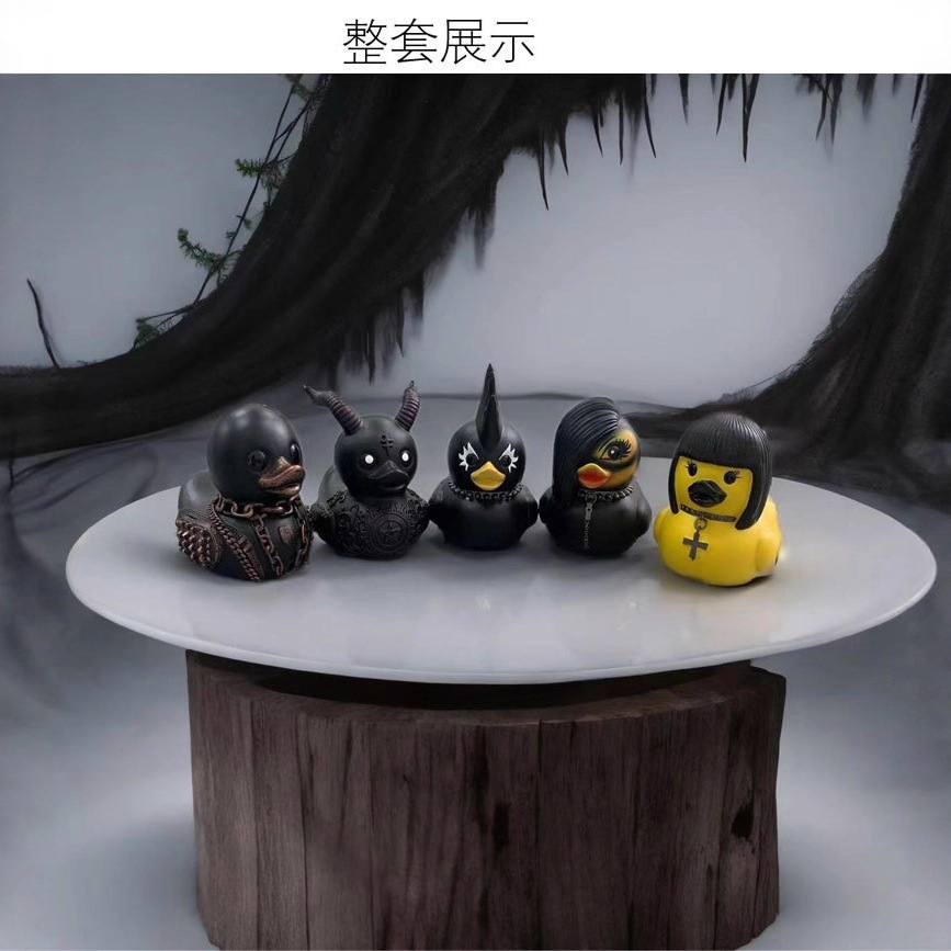 Cross-Border Creative Gothic Satanic Duck Punk Duck Mechanical Death Rock Duck Mrs. Valentina Funny Duck Gift
