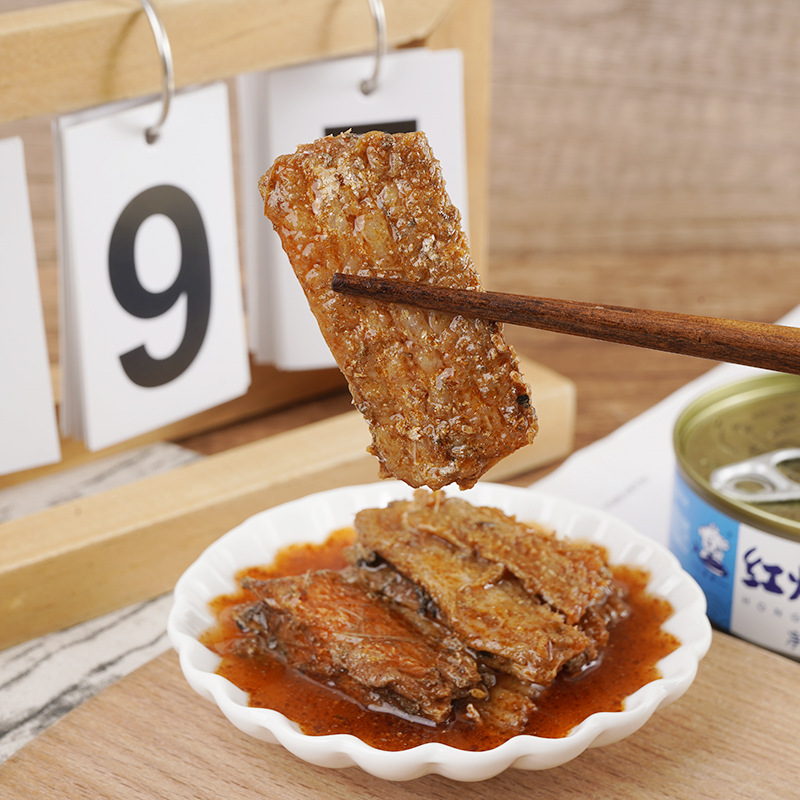 Source Factory Wholesale] Five-Spice Hairtail 102g Canned Knife Fish Seafood Ready-To-Eat Internet Celebrity Rice Hairtail
