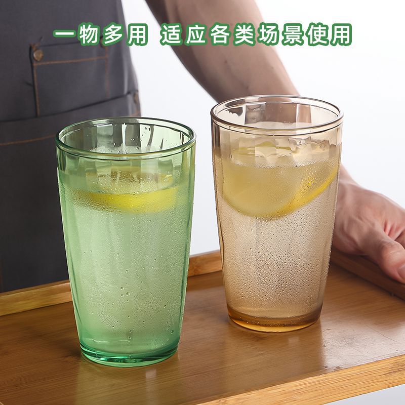 Household Acrylic Cup Restaurant Commercial Tea Cup Plastic Pc Cup Drop-Resistant Juice Drink Cup Cross-Border Factory Wholesale