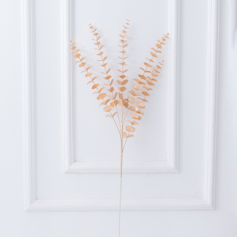 Золотой искусственный цветок Золотой эвкалиптовый лист гинкго лист любви хвост феникса свадебное украшение новогодний благословляющий букет цветочная композиция