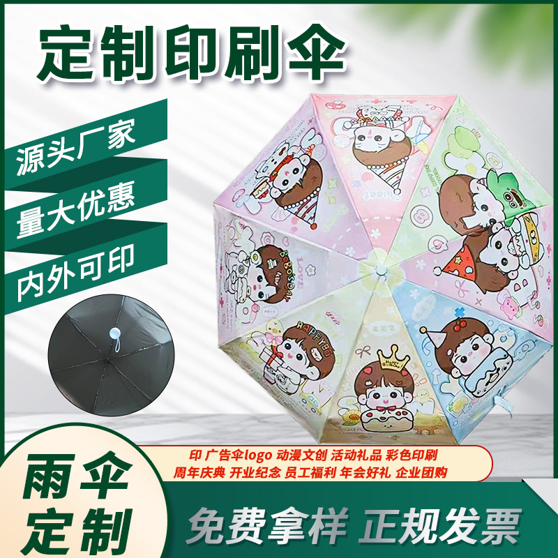 Umbrellas with Custom Designs, Digital Logo Printing, Automatic Advertising, Souvenirs, Annual Meetings, Corporate Events, and Commemorative Items