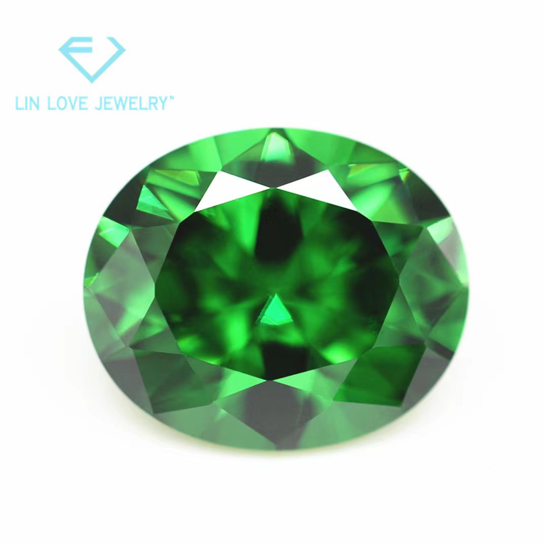 Factory wholesale 5A egg shape white colored zircon bare stone synthetic pointed bottom oval colored white stone CZ drill